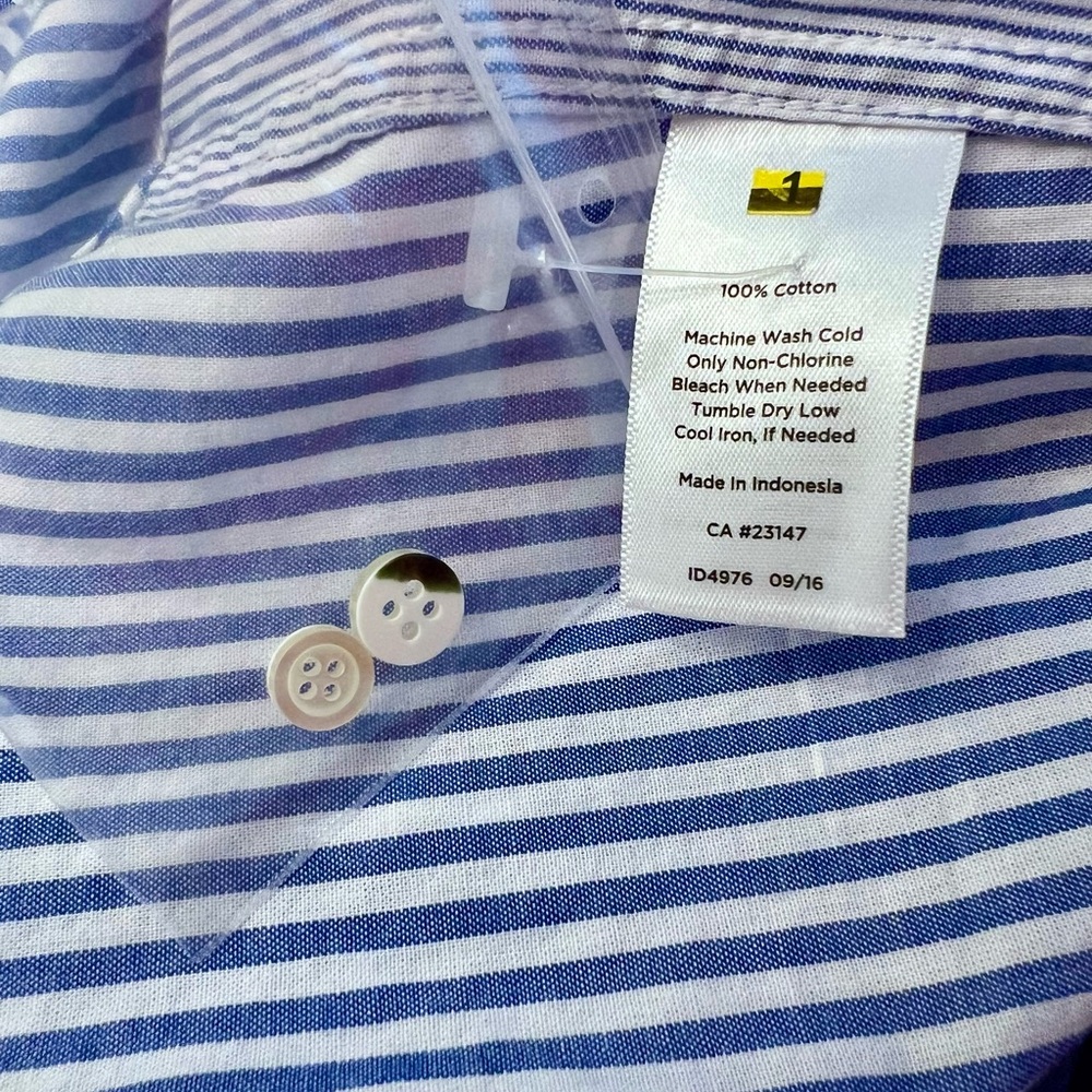 NWT TALBOTS LONG SLEEVE STRIPED SHIRT - Picture 5 of 6